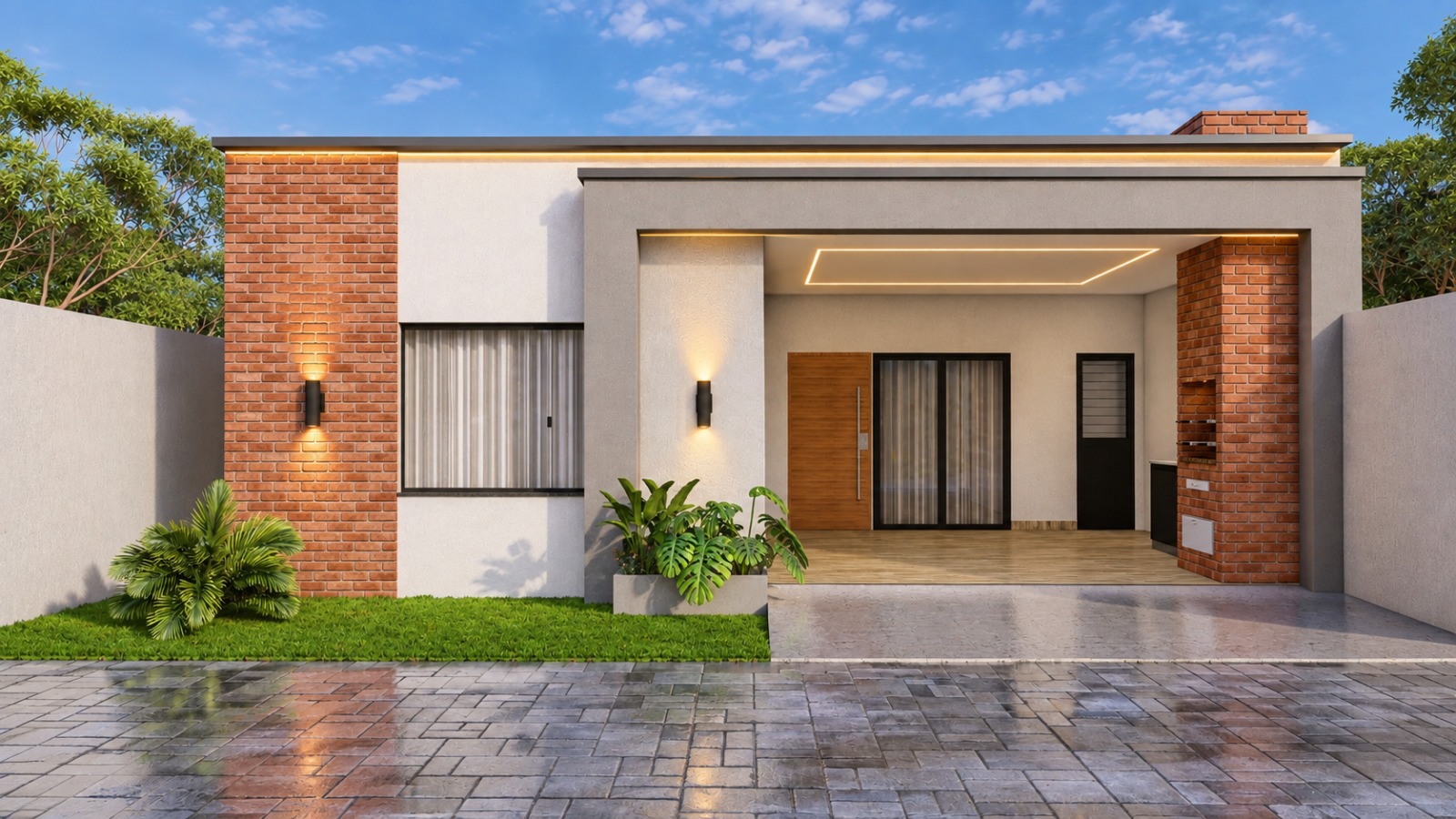 Render del modelo Nativa 140 de 140 m²